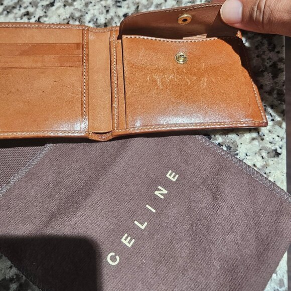 Celine Paris Brown Leather Wallet Made in Italy - Picture 4 of 7